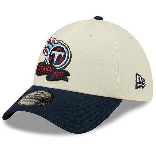 Youth New Era Tennessee Titans 39Thirty 2022 Sideline Flex Fit Hat | Cream/Navy