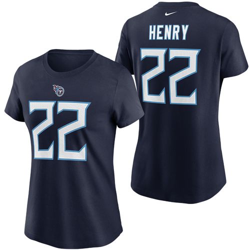 Women's Nike Tennessee Titans Derrick Henry Name and Number T-Shirt | Navy