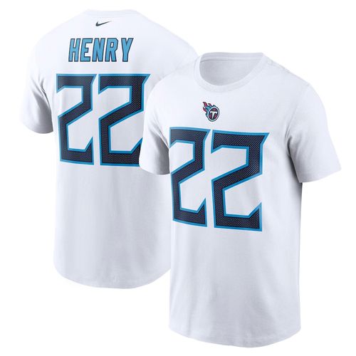 Men's Nike Tennessee Titans Derrick Henry Name and Number T-Shirt | White