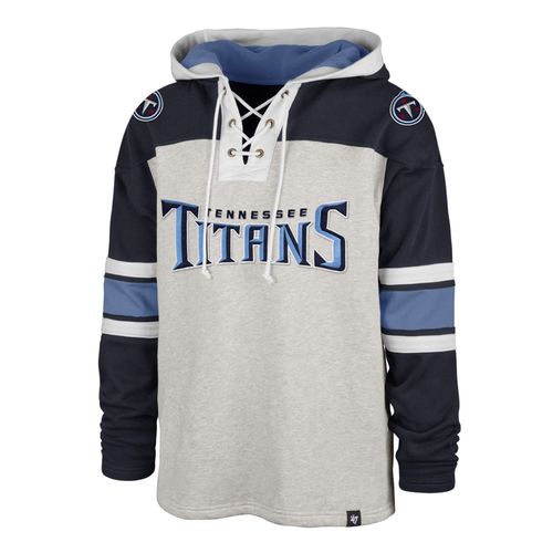 '47 Brand Men's Tennessee Titans Gridiron Lace-Up Hoodie | Grey/Navy