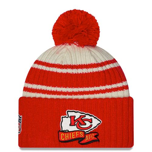 New Era Kansas City Chiefs 2022 Cuff Pom Knit Hat | Red