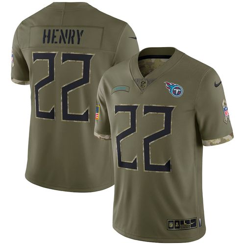 Men's Nike Tennessee Titans Derrick Henry Salute To Service Limited Jersey | Olive