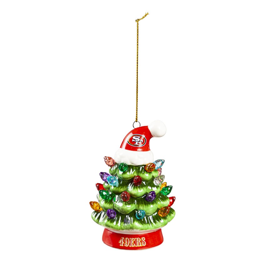 San Francisco 49ers 8 Light Up Ceramic LED Christmas Tree