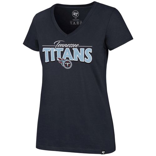 '47 Brand Women's Tennessee Titans V-Neck Glimmer T-Shirt | Navy
