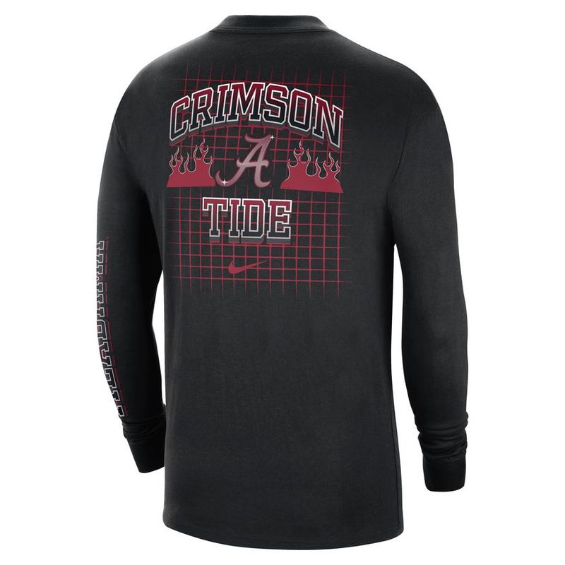 Alabama Men's Nike College Long-Sleeve Max90 T-Shirt.