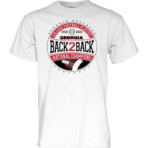 Men's Georgia Bulldogs 2022 National Champions Back To Back T-Shirt | White