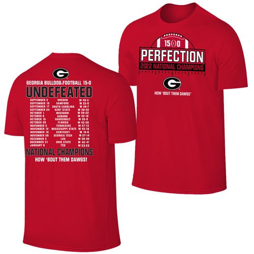 Men's Georgia Bulldogs 2022 National Champions Perfection T-Shirt | Red