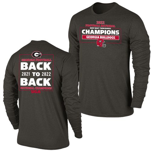 Men's Georgia Bulldogs 2022 National Champions Perfect Season Long Sleeve Shirt | Charcoal