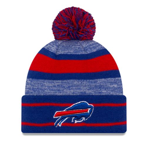 New Era Buffalo Bills Cuff Pom Knit Hat | Blue/Red