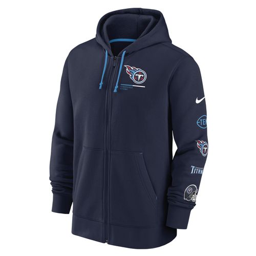 Men's Nike Tennessee Titans Full-Zip Legend Fleece Hoodie | Navy