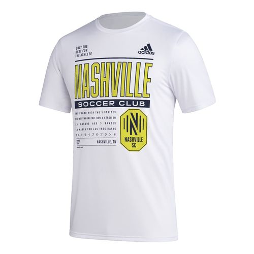 Men's adidas Nashville Soccer Club DNA T-Shirt | White