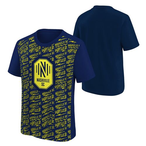 Youth Nashville Soccer Club Written Logo T-Shirt | Navy