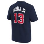 Nike Ronald Acuna Jr. Red Atlanta Braves Name & Number Men's T-Shirt