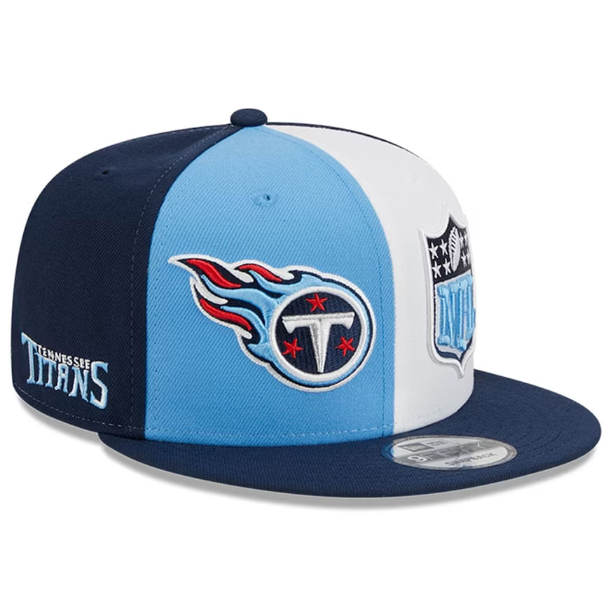 New Era Youth Tennessee Titans Historic Oilers 9TWENTY 2023 Sideline Adjustable Hat | Blue/White 215809